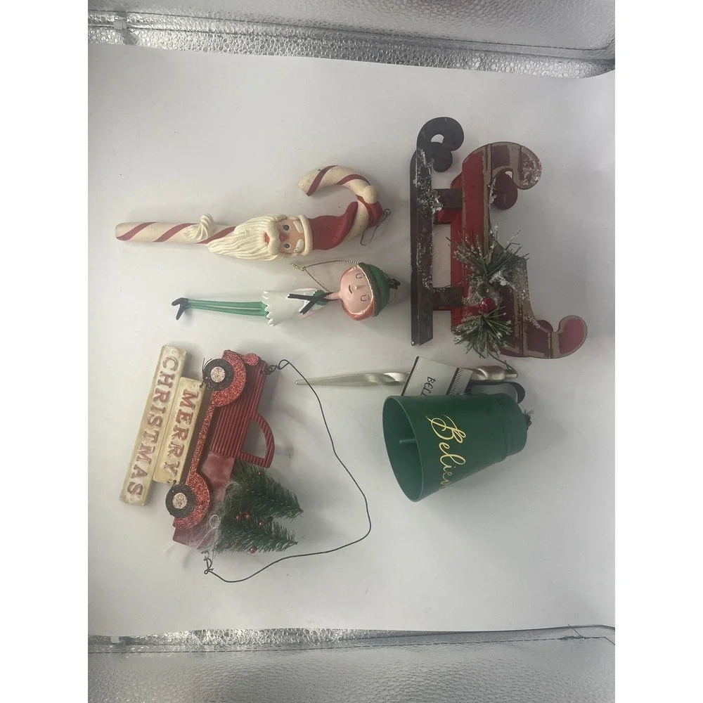 lot of christmas ornaments